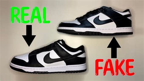 REAL VS. FAKE NIKE DUNK LOW BLACK/WHITE (PANDA) 